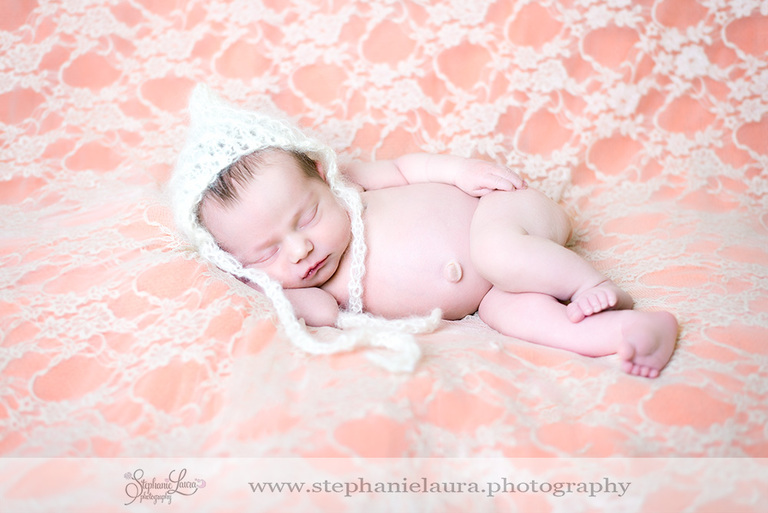 newborn girl sleeping