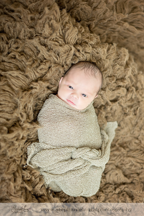 awake newborn boy photography