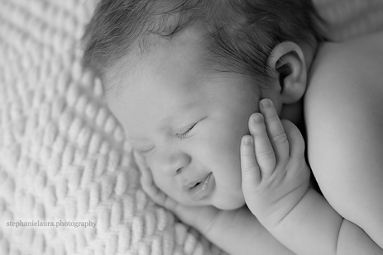 smiling newborn